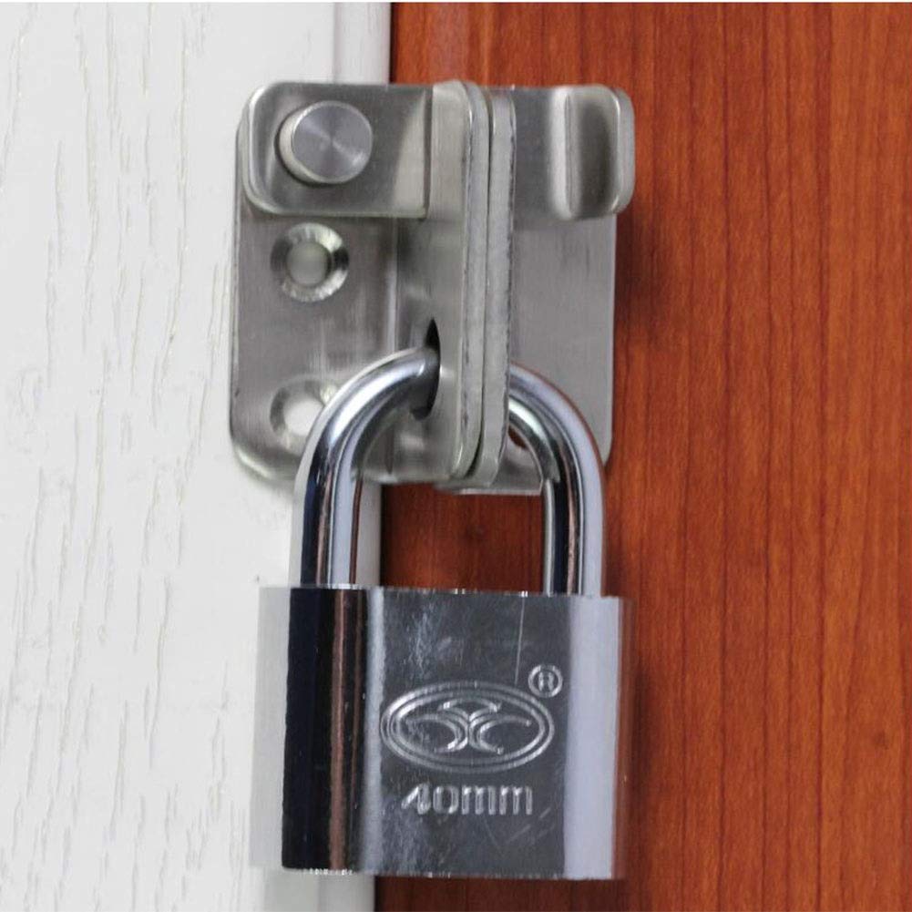 Loquet de Porte à pêne Coulissant, Cadenas antivol, Finition en Acier Inoxydable brossé, Ouverture Gauche/Droite/déverrouillage Gauche (déverrouillage Gauche)