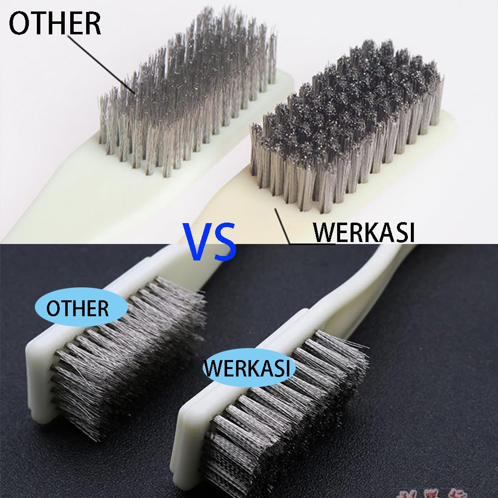 Wire Brush for Homes Automotive Kitchen Car Removing Rust, 3Pack