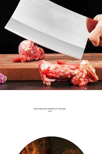 Miniatura 7 de Cuchillo de corte de carne de chef resistente de acero inoxidable forjado a mano para el hogar, cuchillo de carnicero, cuchillo de carnicero,