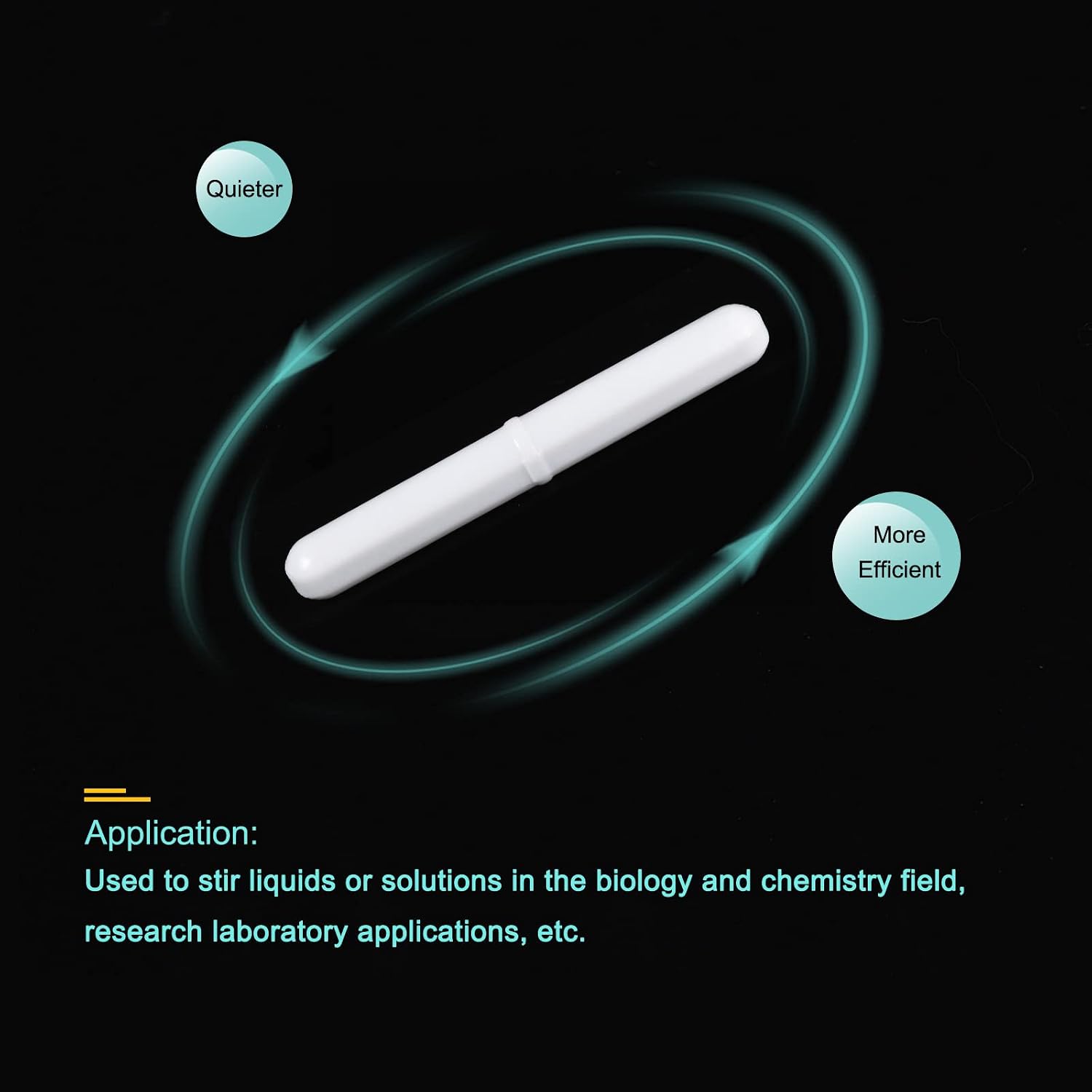 MECCANIXITY Magnetic Stirrer Mixer Stir Bar Rod 80mm(3.15") x10mm with Ring Shape Coating Magnet White for Laboratory
