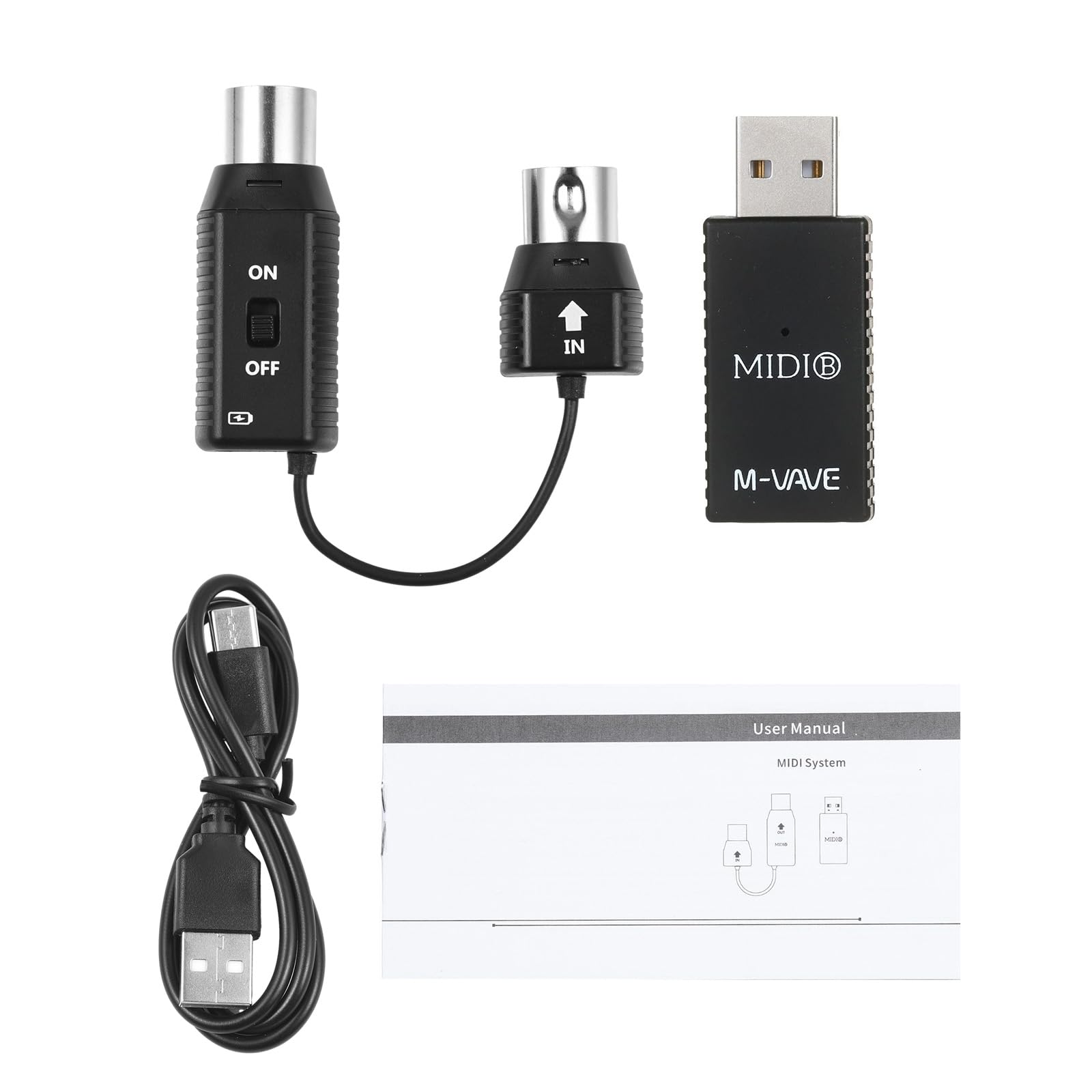 Collega qualsiasi dispositivo MIDI MIDI senza fili Adattatore wireless MIDI Cavo MIDI system di trasmissione senza fili Adattatore MIDI MS1 Mini system di trasmissione