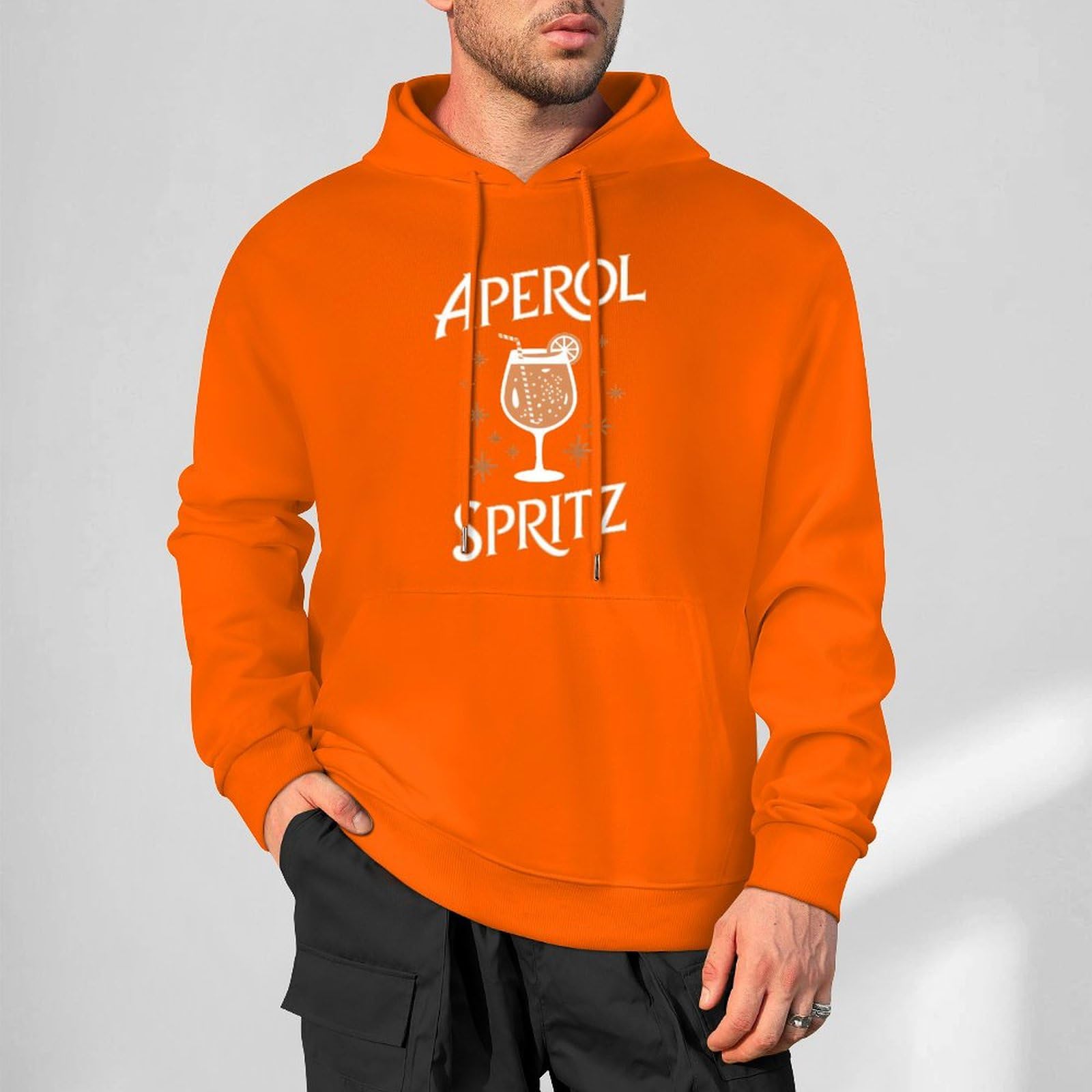 Unisex Aperol Spritz Hoodie – Lustiger Kapuzenpullover für Karneval und Aperitivo-Momente, Aperol Spritz Desig
