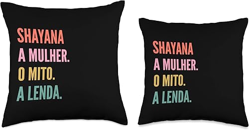 Miniatura 3 de Funny Portuguese First Name Design-Shayana Throw Pillow, 18x18, Multicolor