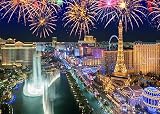 BELECO 7x5ft Fabric Las Vegas Night Scene Backdrop Casino City Night Fireworks US Cityscape Hotel and Casino Background Las Vegas Theme Party Decorations Photo Studio Props