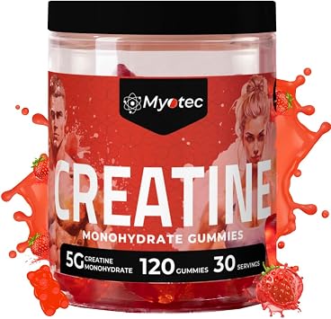Creatine Monohydrate Gummies for Men & Women-5g of Creatine Monohydrate per Serving- Increase Strength and Build Muscle,Sugar Free, 120 Count