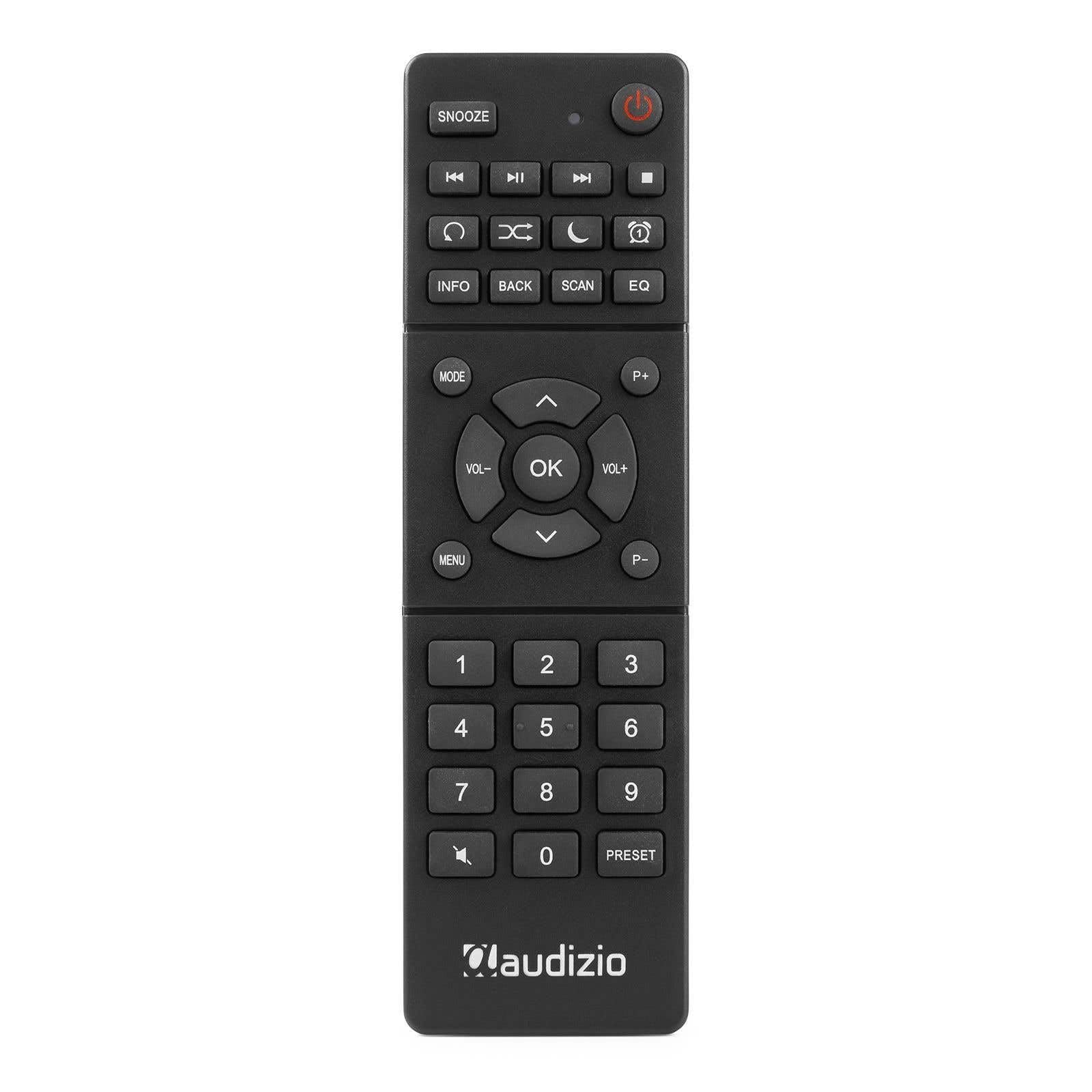 Audizio Adria - Internetradio WLAN Radio mit Bluetooth, DAB Tuner, Spotify Connect, HiFi-Tuner, Internet Radio, USB, AUX, RCA Out, Optical, Fernbedienung - Schwarz