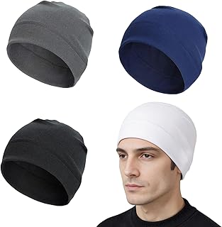 4 Piezas Casco Skull Cap, Skull Caps Beanie, Transpirable Mantiene Seco, Gorras de Ciclismo, Deportes Gorro de Calavera, Gorros de Calavera de Dormir de Algodón para Running, Hacer Montaña