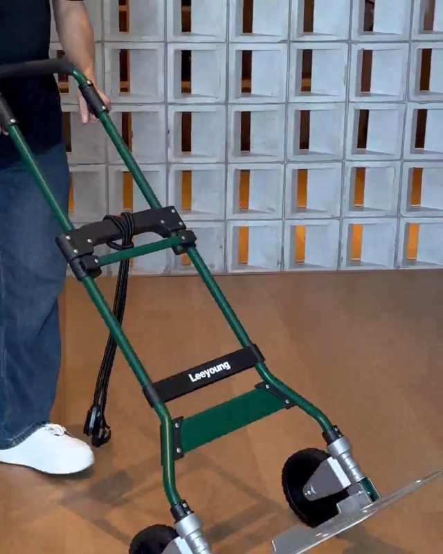 LEEYOUNG Upgraded Folding Hand Truck Dolly Cart Heavy-Duty 375lb