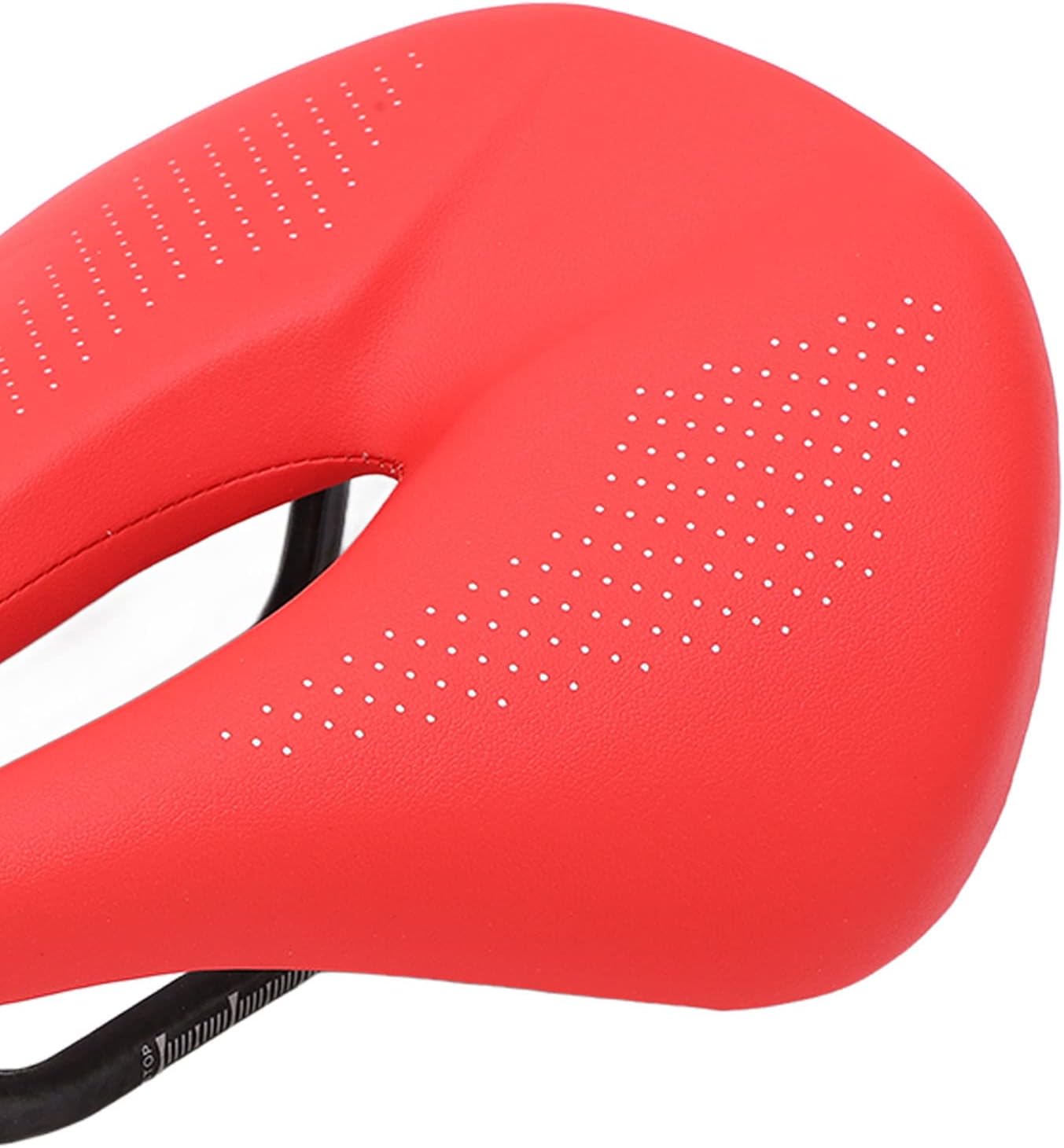 155mm Bicycle Saddle, Comfortable Front Durable Carbon Fiber Hollow Saddle for Road Bicycle for Clip Seatposts for Double Track Seatposts for MTB Bicycle(red)