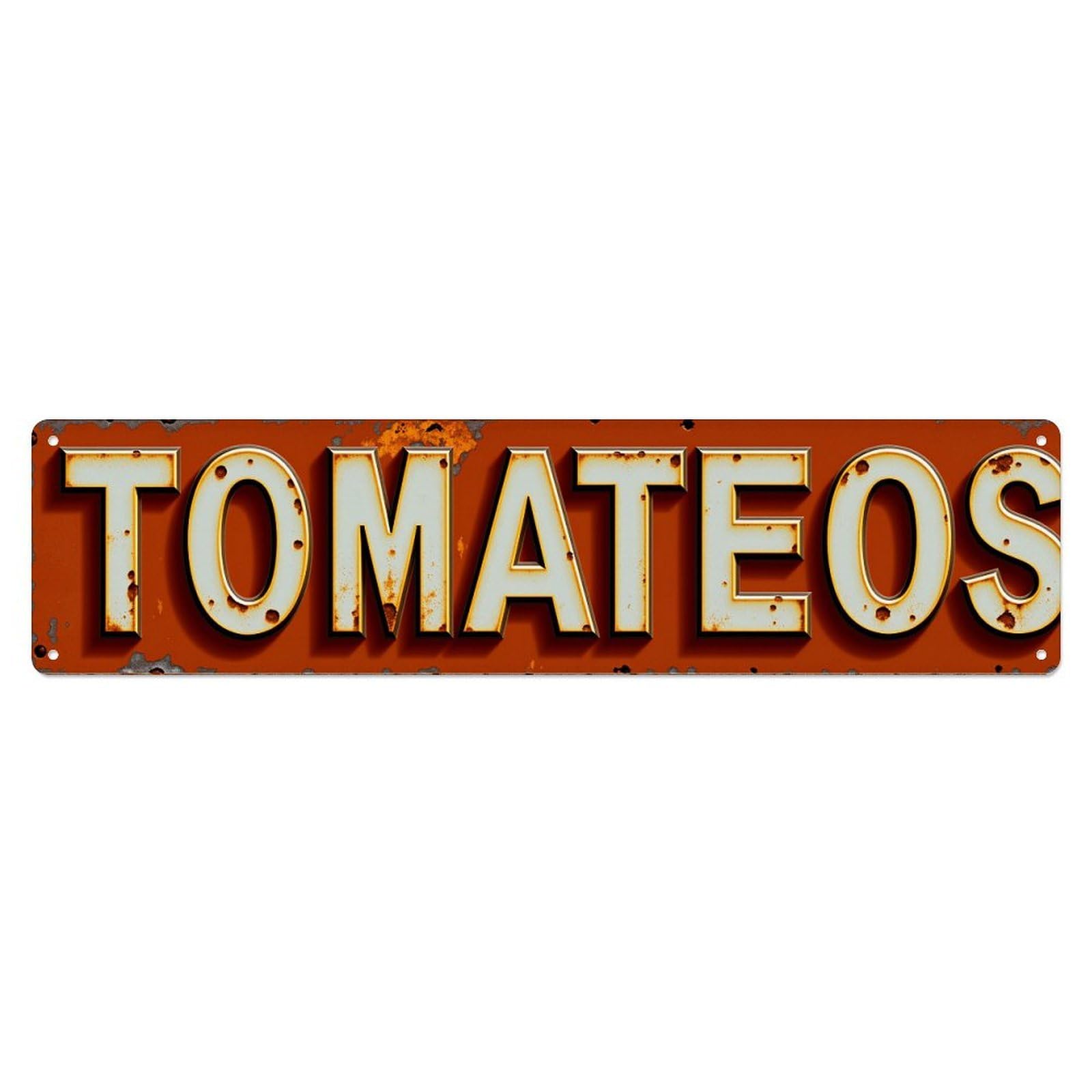 Tomatoes Sign Rustic Metal Vintage Tin Sign Vintage Metal Poster Retro Bar, Home, Man Cave, Kitchen, Laundry Room Wall Art Decor Gift 4x16 Inch
