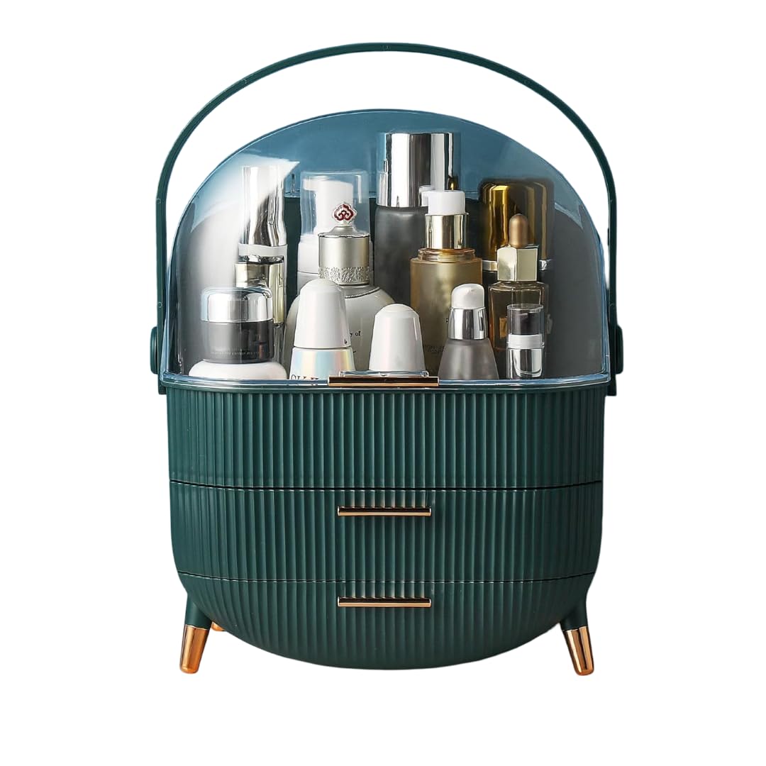 ALOXE Cute Makeup Cosmetic Organizer Box With Drawer Storage | Plastic