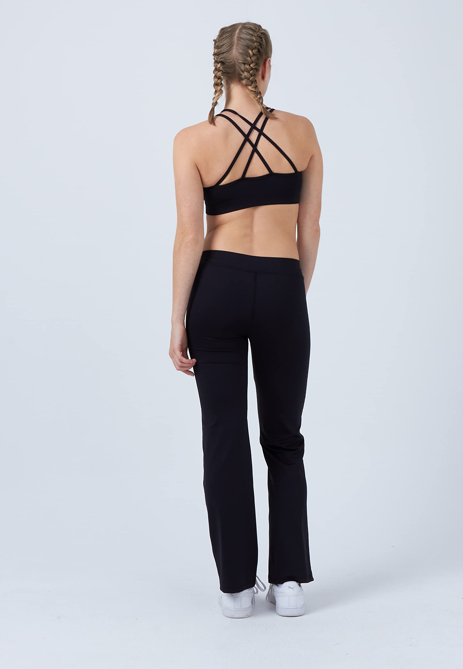 Sportkind Mädchen & Damen 34 Inch Flare Sport, Fitness Hose, Yogahose, Jazzpants extra lang