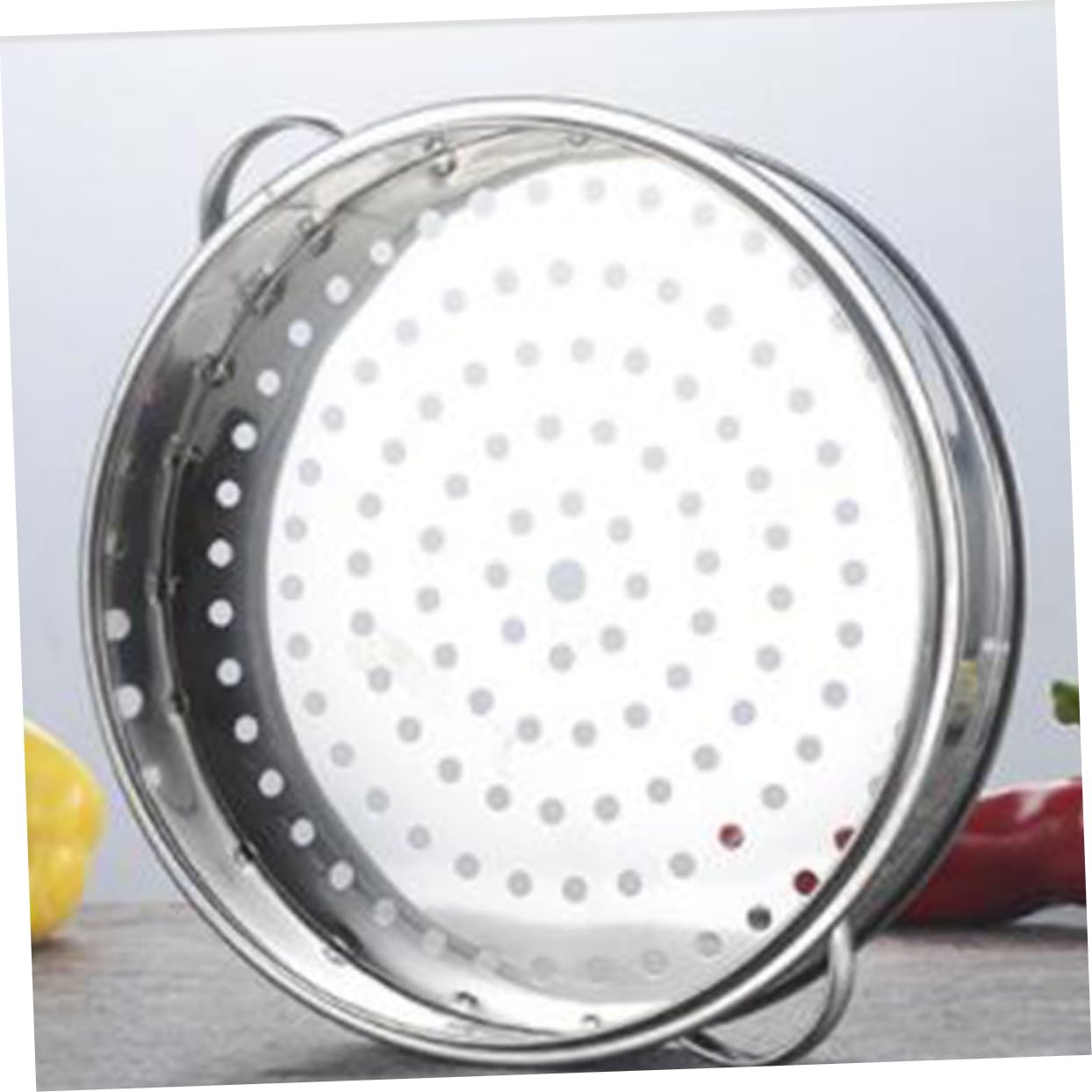 Cesta Vaporera Inoxidable 28Cm Duradera con Mango Anti-Calor para Cocinar al Vapor para y Verduras Utensilios de Cocina