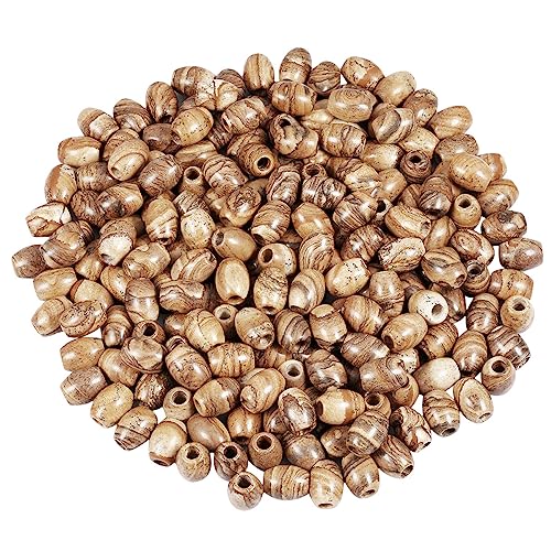 mookaitedecor 30pcs 16mm Natural Barrel Picture Jasper Large Hole Gemstone Beads for Jewellery Making Oval Loose Healing Crystal Stone Beads for Crafting European Bracelet Macrame DIY Projects