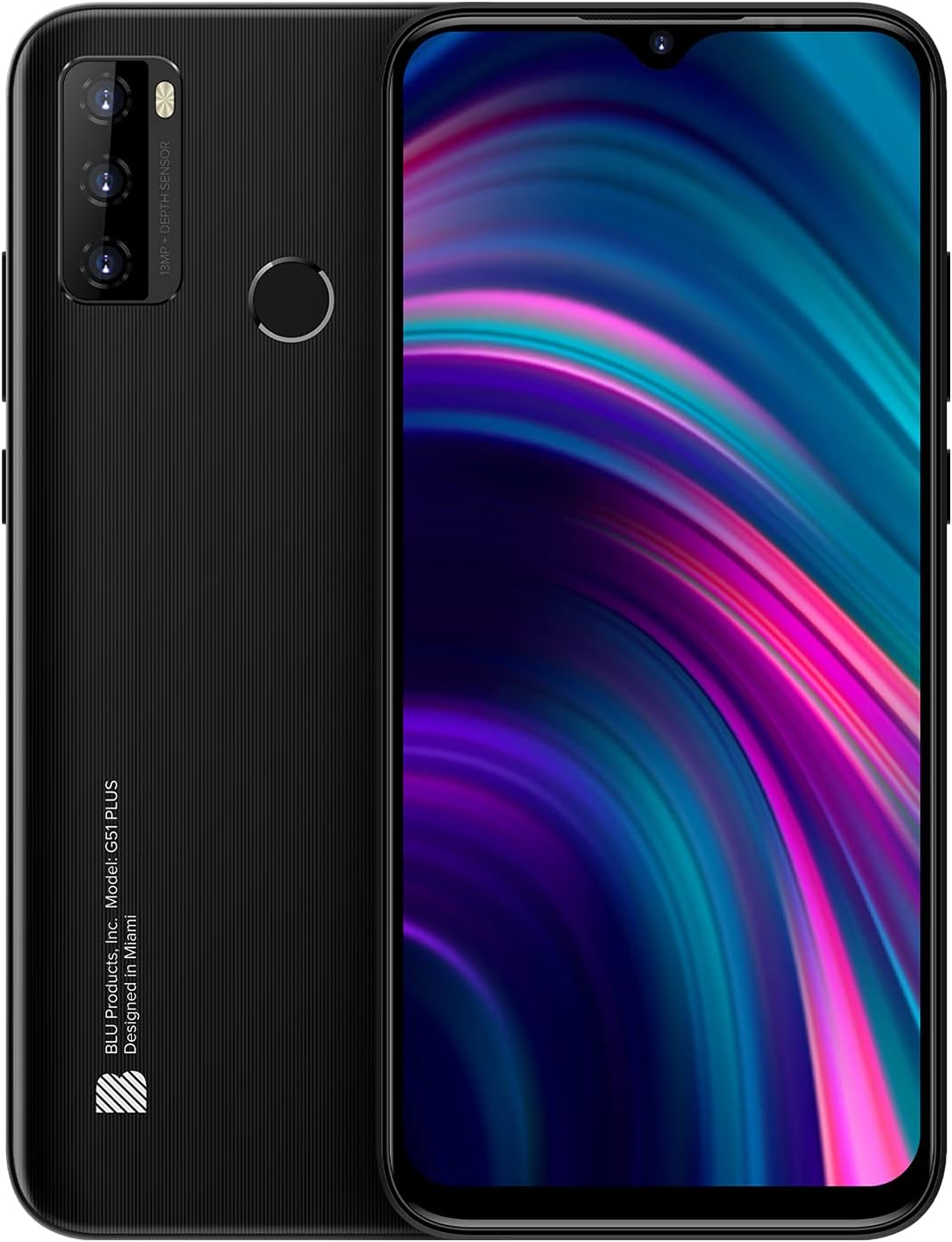 BLU G51 Plus | 2021 | All Day Battery | Unlocked | US Version | US Warranty| 4/64GB | Black