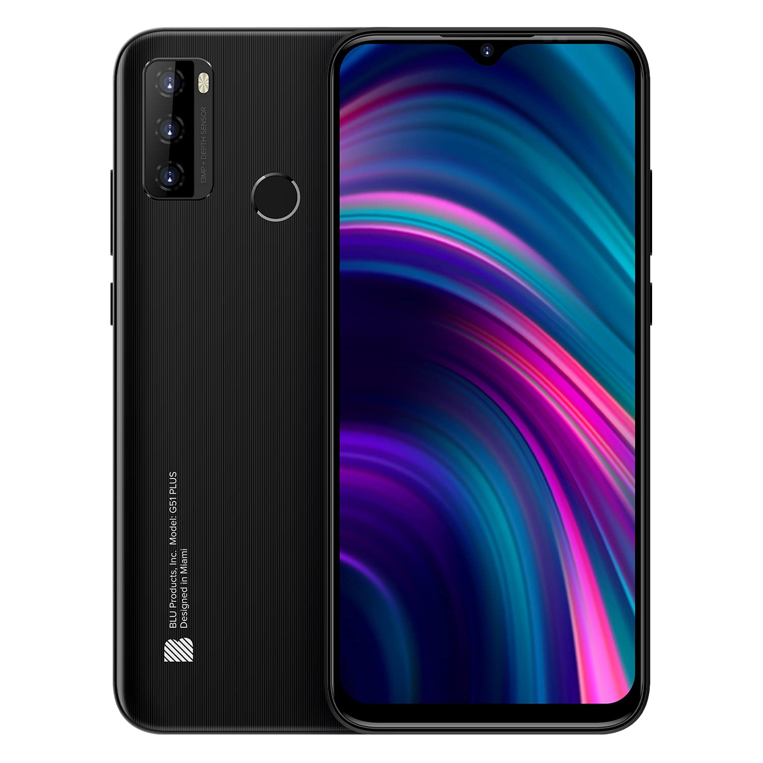 BLU G51 Plus | 2021 | All Day Battery | Unlocked | US Version | US Warranty| 4/64GB | Black