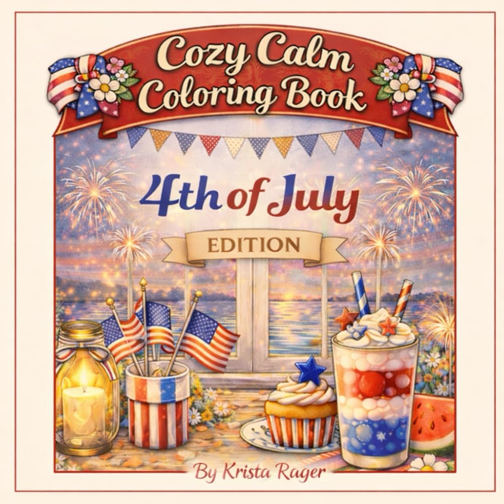 Cozy Calm Coloring Book 4th of July Edition