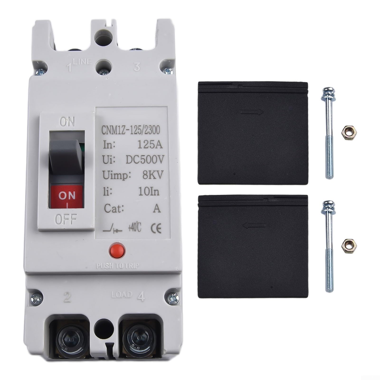 Disyuntor MCCB 2P DC para sistemas de baterías solares con resistencia de choque y confiabilidad (125A)
