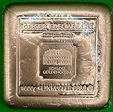 Geiger Edelmetalle 1 kg Kupferbarren, Feinkupfer 999,9, Schloss Güldengossa, Quadratisch, Made in Germany