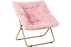 Tiita Comfy Saucer Chair: Luxe Pink Retreat for Relaxation and Style