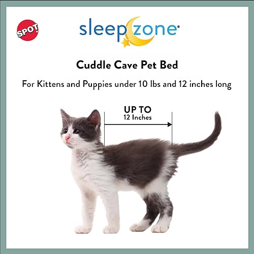 Miniatura 2 de SPOT Sleep Zone Cuddle Cave - Cama tipo cueva para gatos de interior y mini perros, duradera, cómoda, lavable para gatitos y cachorros de menos de