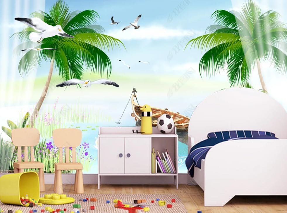 Papier peint intissé vue mer pour agrandir un salon ou décorer une chambre d'enfant