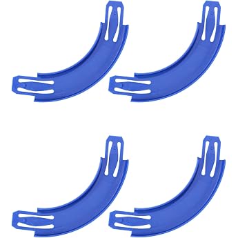 4 Pieces Bending Track Accessories for Hot Wheels 90 Degree Curved Track Builder ABS Race Track Components Parts for Toy Cars Compatible with Hot Wheels Blue
