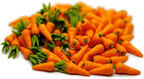 40 Mezcla de zanahorias sueltas Vegetales Casa de muñecas Miniaturas Alimentos Cocina