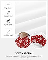 Vista 6 de Fundas elásticas para silla de oficina de copo de nieve de Navidad, 2 piezas, suave, decorativo, protector para silla de escritorio, protector