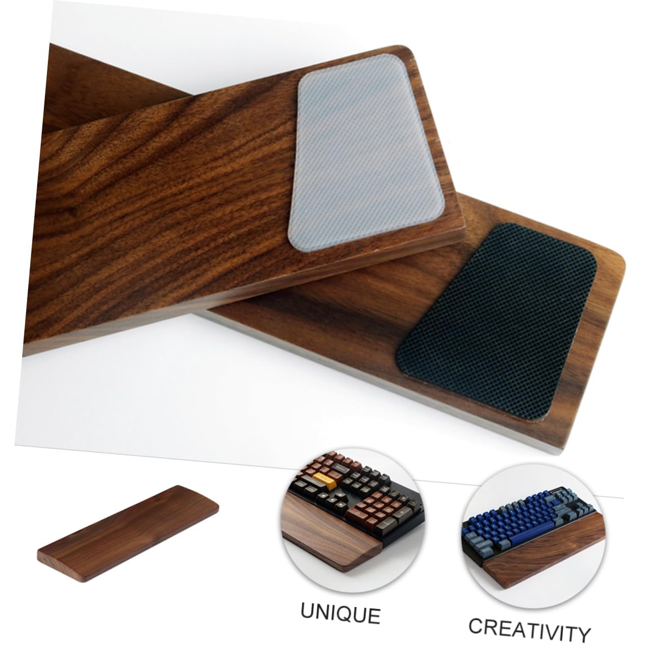 Holz Handgelenkauflage für Tastaturen Ergonomische Handgelenkstütze aus Walnussholz Tastaturunterlage