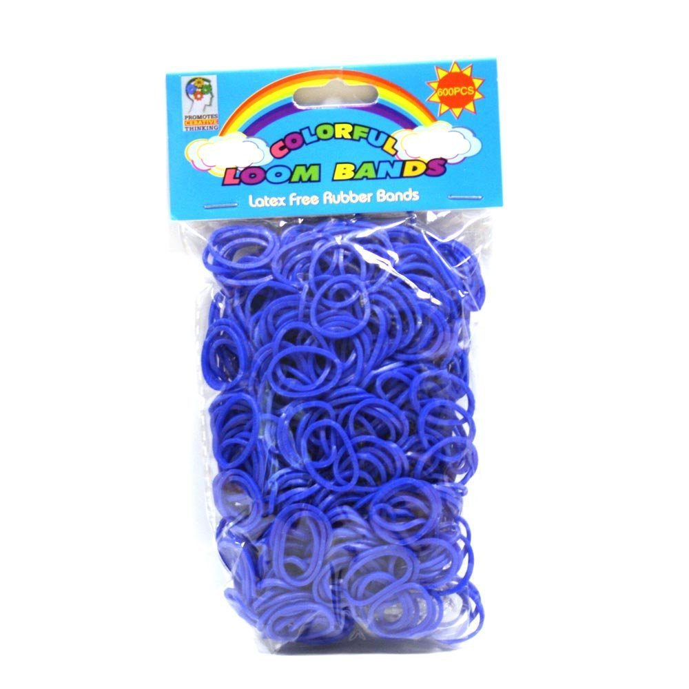 Loom Bandz - Rainbow Colours - Dark Blue 600 Count