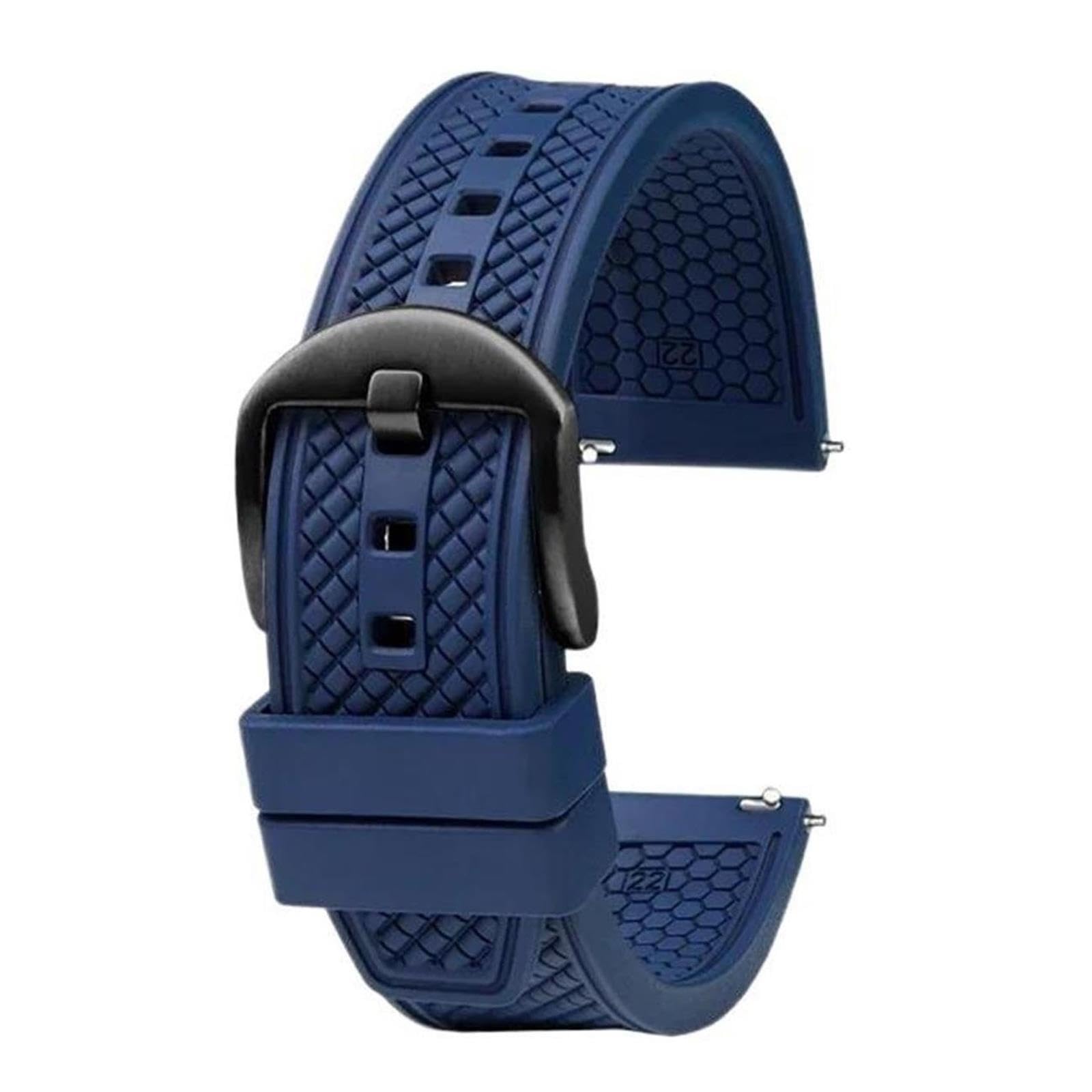 Correa de reloj de caucho fluorado compatible con IWC Compatible con Rolex Compatible con Casio Waffle Universal Men Diver Sports Band
