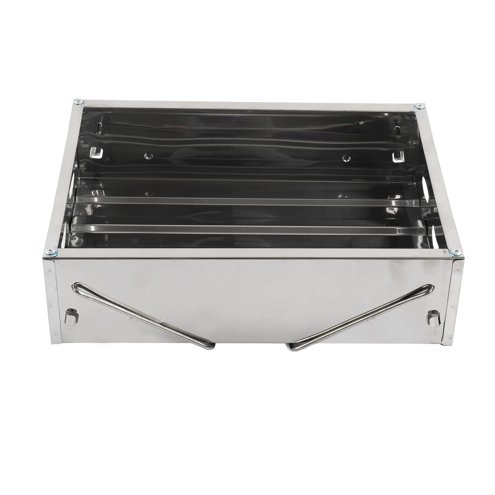 Tissting Parrilla de Barbacoa de carbón portátil, Parrilla de carbón Plegable para Exteriores, Parrilla de Barbacoa de Acero Inoxidable para pícnic al Aire Libre, Cocina de Camping (14.2x10.2in)