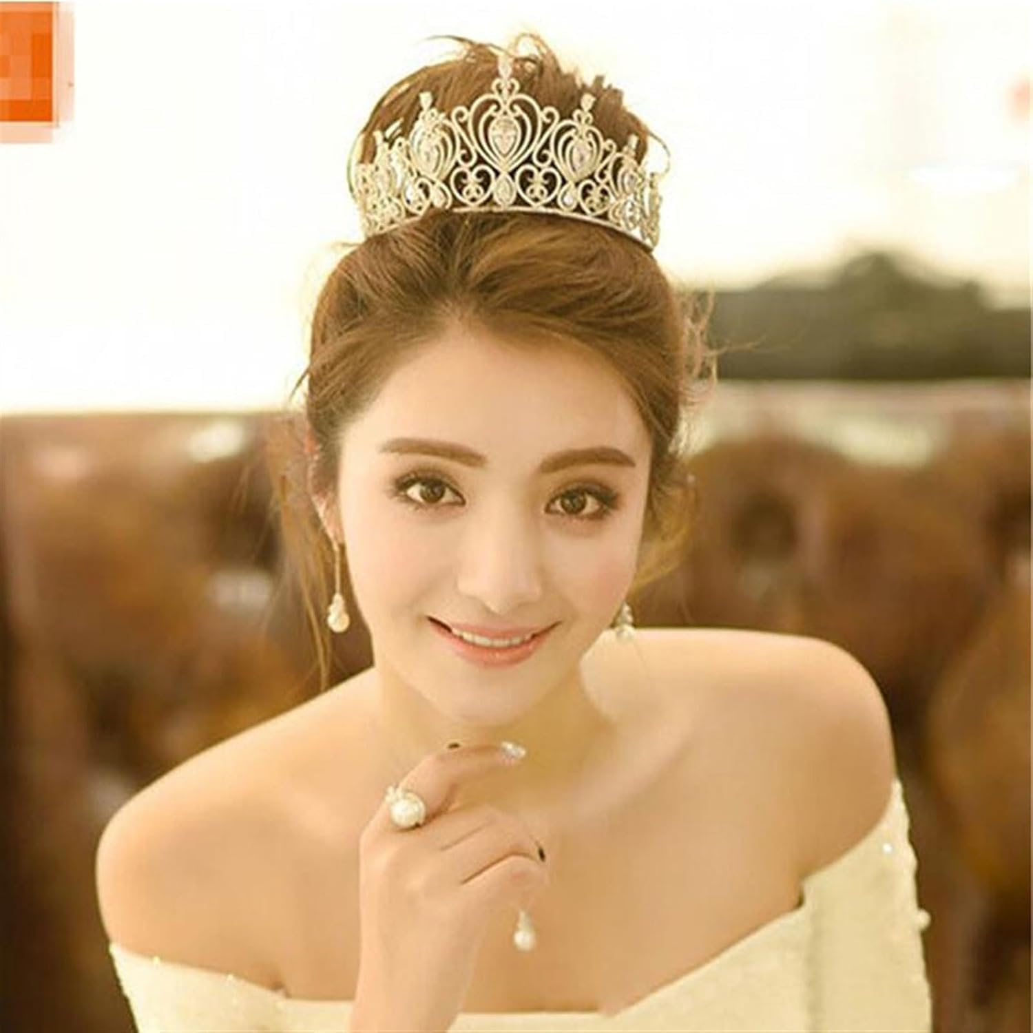 Handgemachte Mädchen Krone Haarschmuck Hochzeit Stirnbänder Herz Braut Kopfschmuck Verlobungsschmuck Herz Trendy Diadem