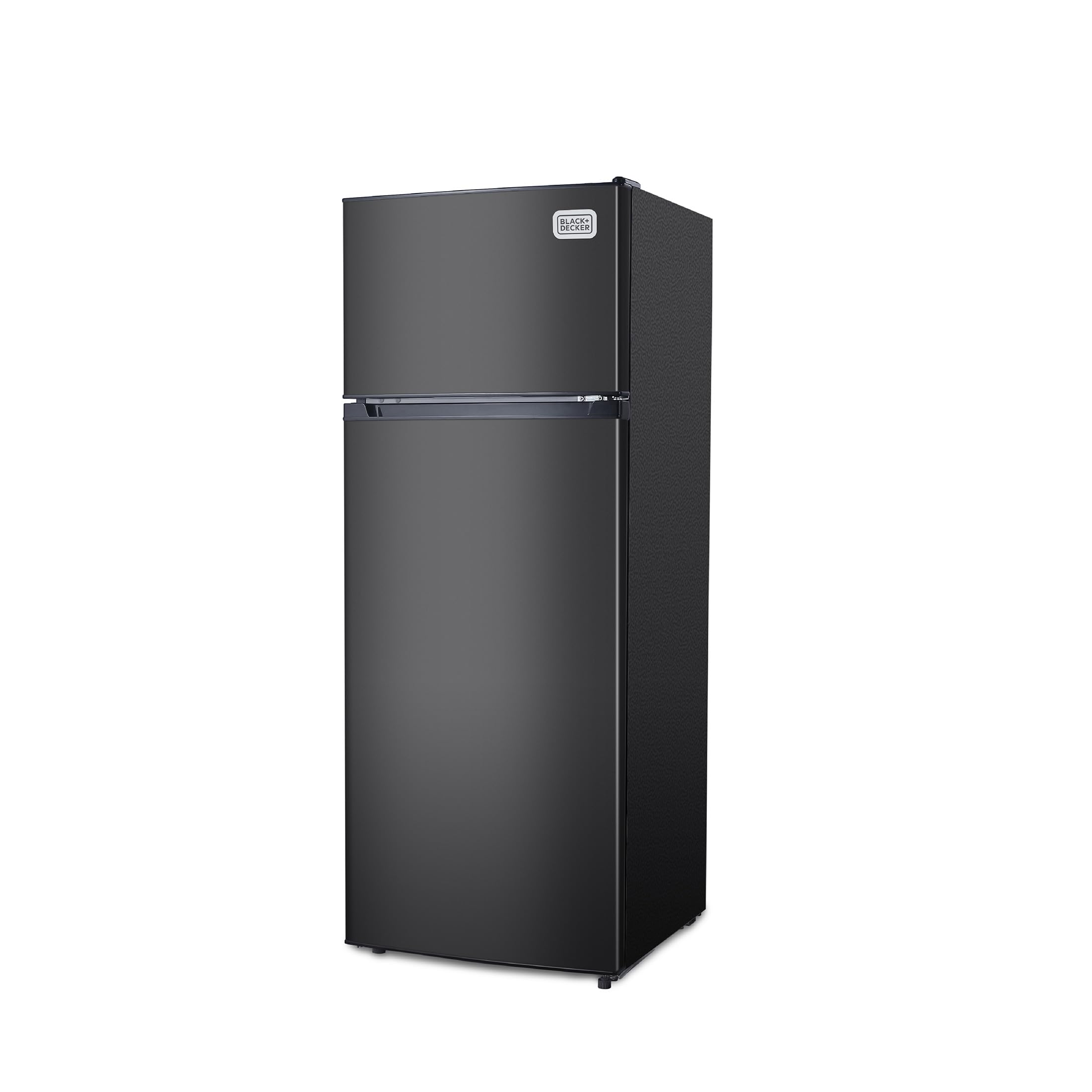 BLACK+DECKER 7.7 Cu. Ft. Top Mount Refrigerator with Freezer, 2 Door Fridge with Top Freezer and Mechanical Temperature Control, For Homes and Apartments, BDA77LAB, Black on Fridge.com