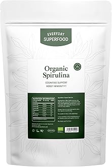 Organic Spirulina Tablets (3600 Tablets) Raw Cold Pressed Spirulina Algae Certified Vegan & Kosher