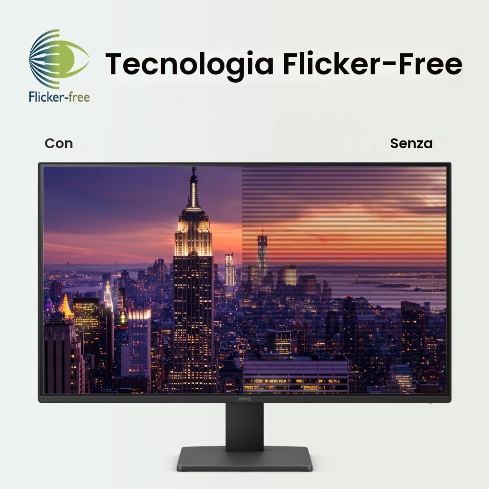 BenQ Eye-CareU GW2791 - Monitor oculare 27" 1080p FHD 100Hz IPS, HDMI, DisplayPort, 1080x1920, cornice ultra sottile, certificato TÜV, senza sfarfallio, luce blu bassa Plus, Eye-CareU