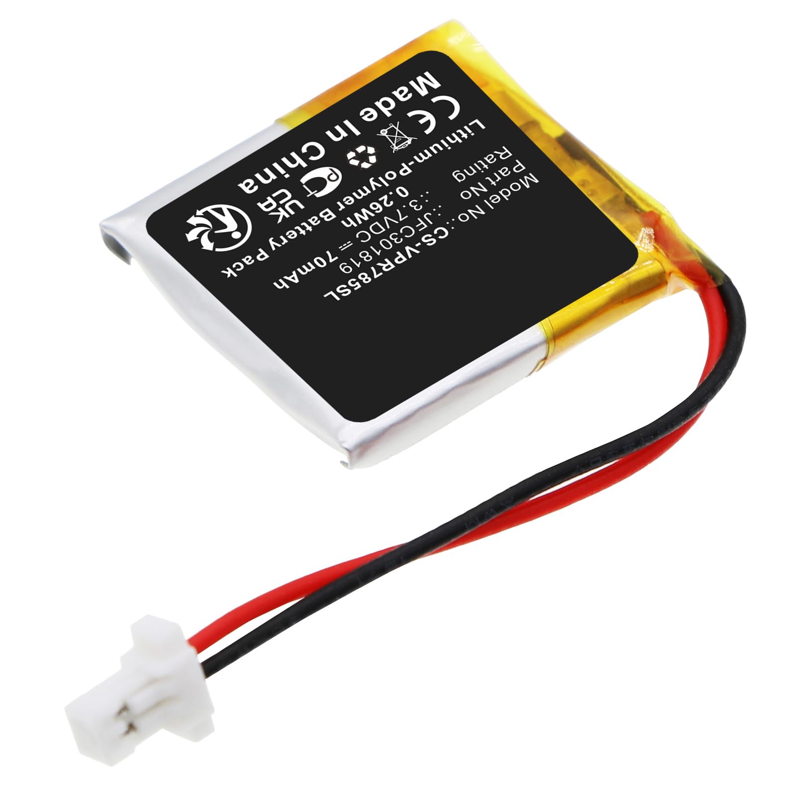 Sisawia Replacement Battery for Python 7857P,JFC301819,70mAh