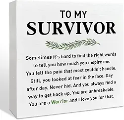 NKBINLILI Presentes de Guerreiros Do Câncer para Mulheres e Homens, Presentes de Aniversário para Pacientes com Câncer, Presentes Inspiradores para Sobreviventes Do Câncer, Present (5 Polegadas*5 Pole