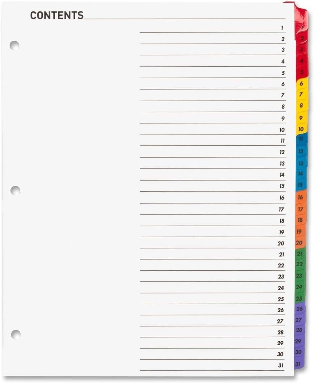 Amazon.com : BSN01182 - Business Source 1-31 Black Leather Tab Index ...
