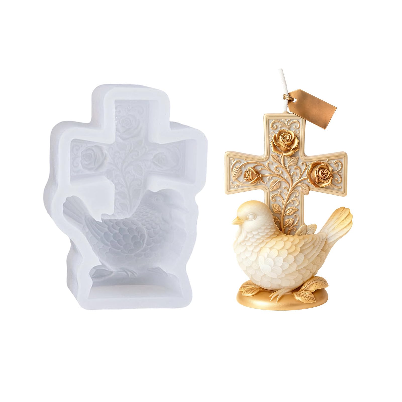 Alksubbm Artisanal Silicone Doves Featuring Lifelikes for Handcrafting in Aromatherapys Projects Pigeons Designs