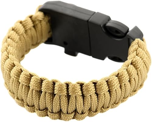 Miniatura 2 de M-Tac Pulsera de cuerda de paracaídas de supervivencia, cuerda de emergencia táctica de 12 pies (144 pulgadas), con silbato de brújula