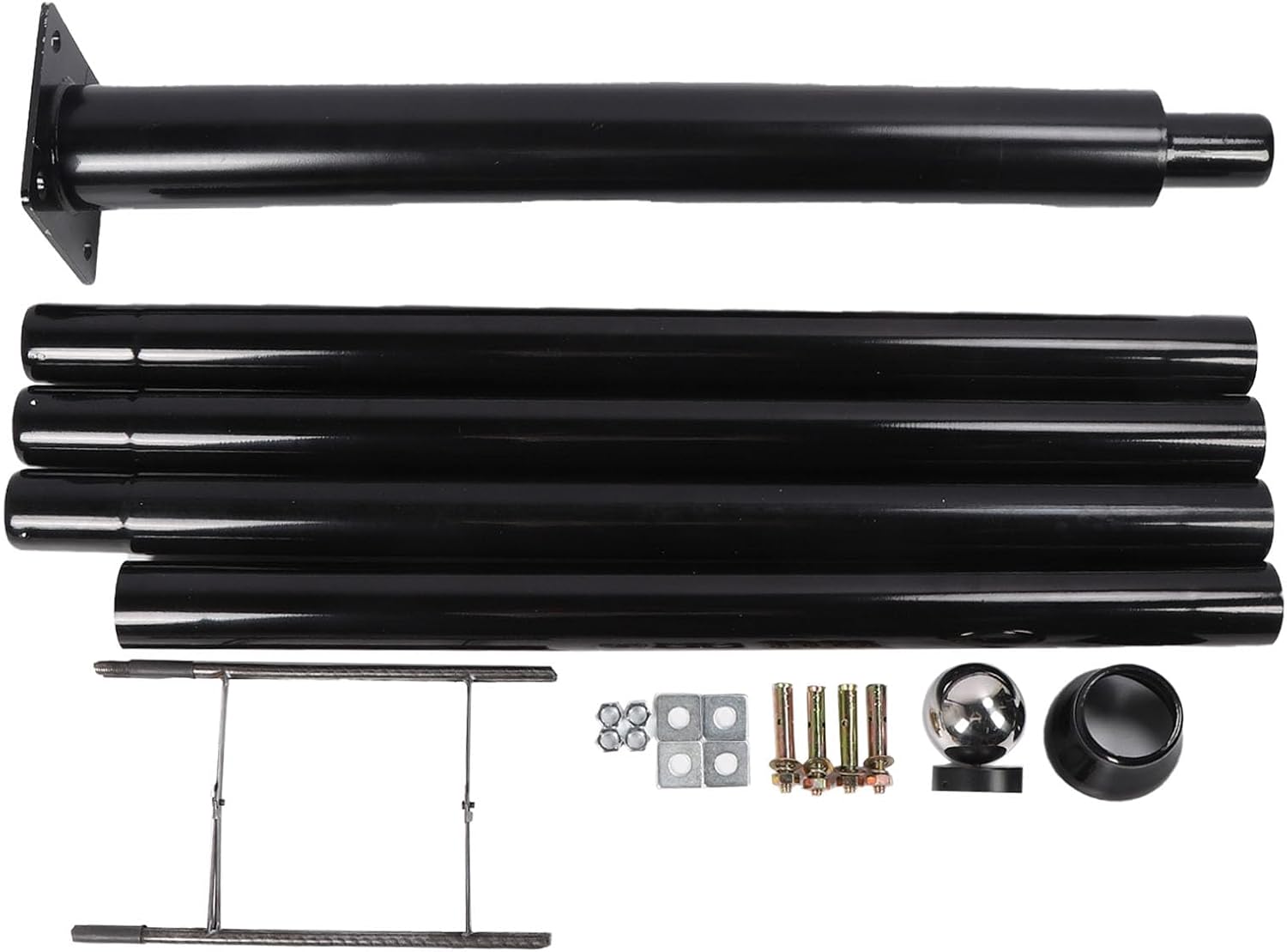 16 Ft Street Light Pole Steel Weatherproof Post for Basketball Courts Parking Lots Residential Areas with Q235 Steel