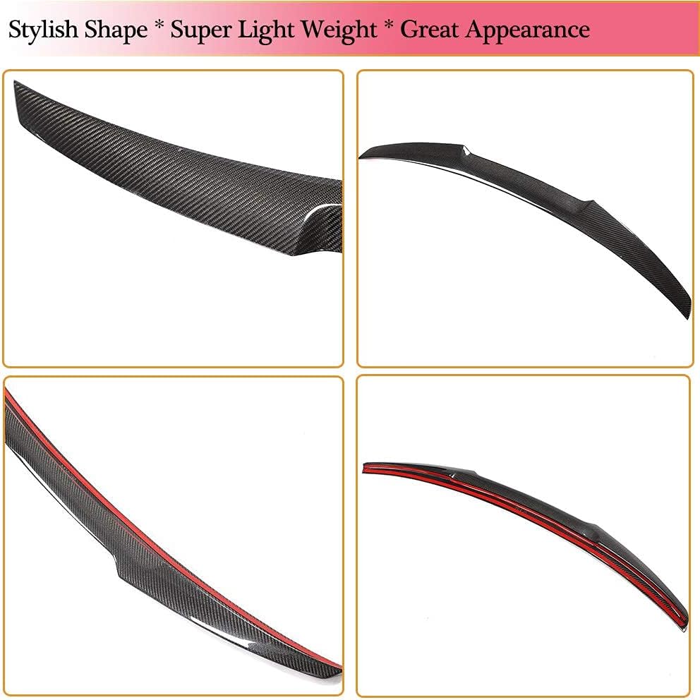Carbon Fiber Rear Trunk Spoiler Fits for Audi A5 B9 Base/SLINE S5 Sportback 4Door 2017-2020 Rear Boot Lid Highkick Tail Wing lip Factory Outlet