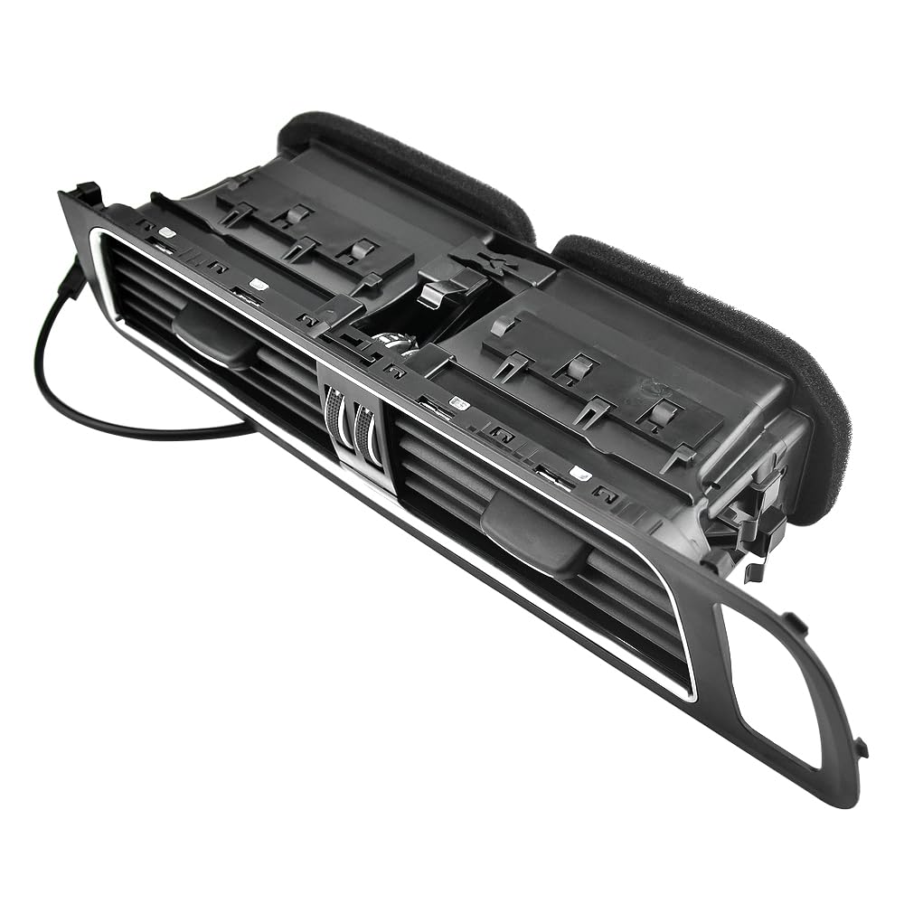 Grille d'aération centrale pour tableau de bord avant de la voiture Compatible avec Audi Q5 2009-2018 8R1820951GWVF-PT