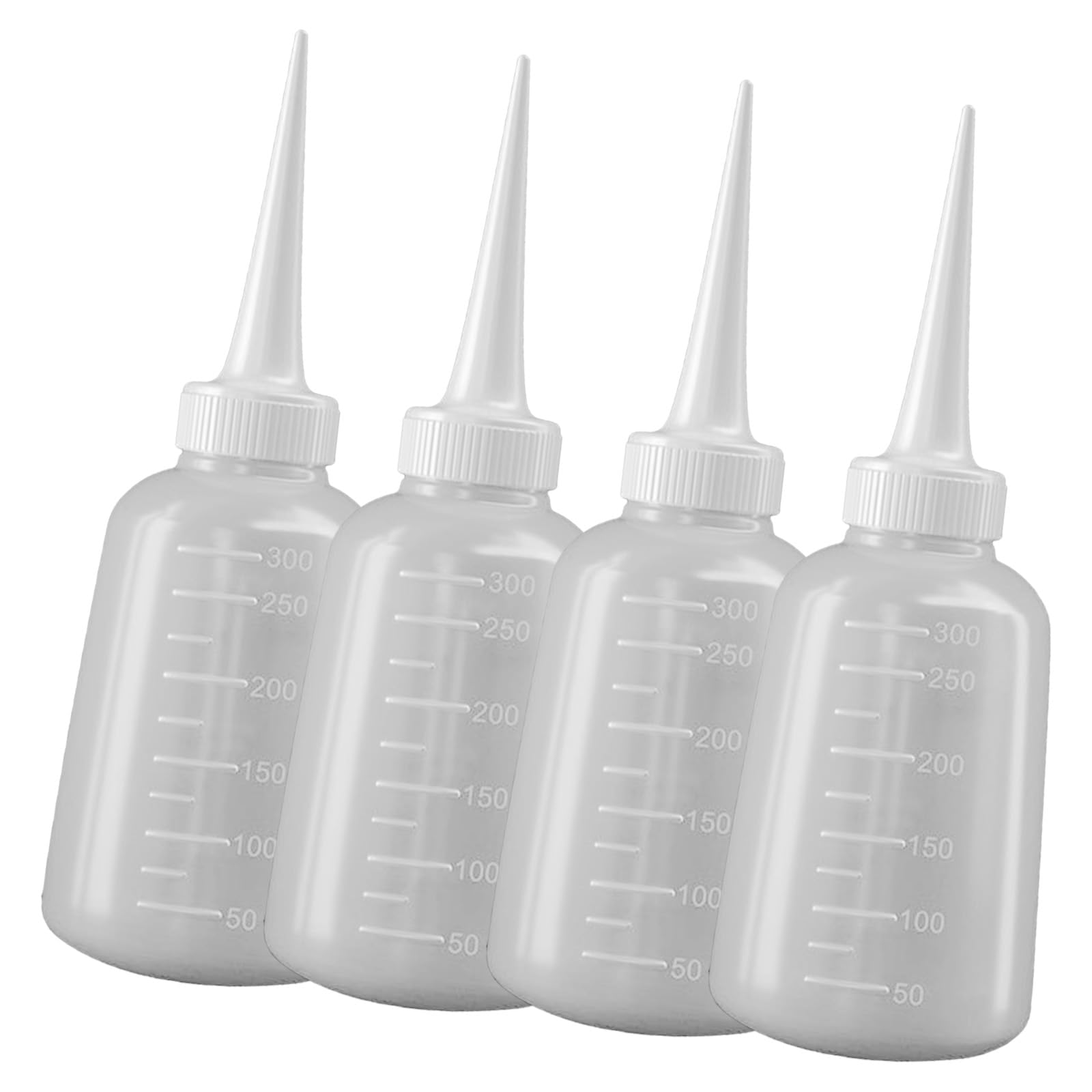 HDOYTXXM 4pcs Bottle Translucent Bottle Squeeze Bottles for Glues Oil and Wash Applications with Easy to Use Design Laboratory Glasswares