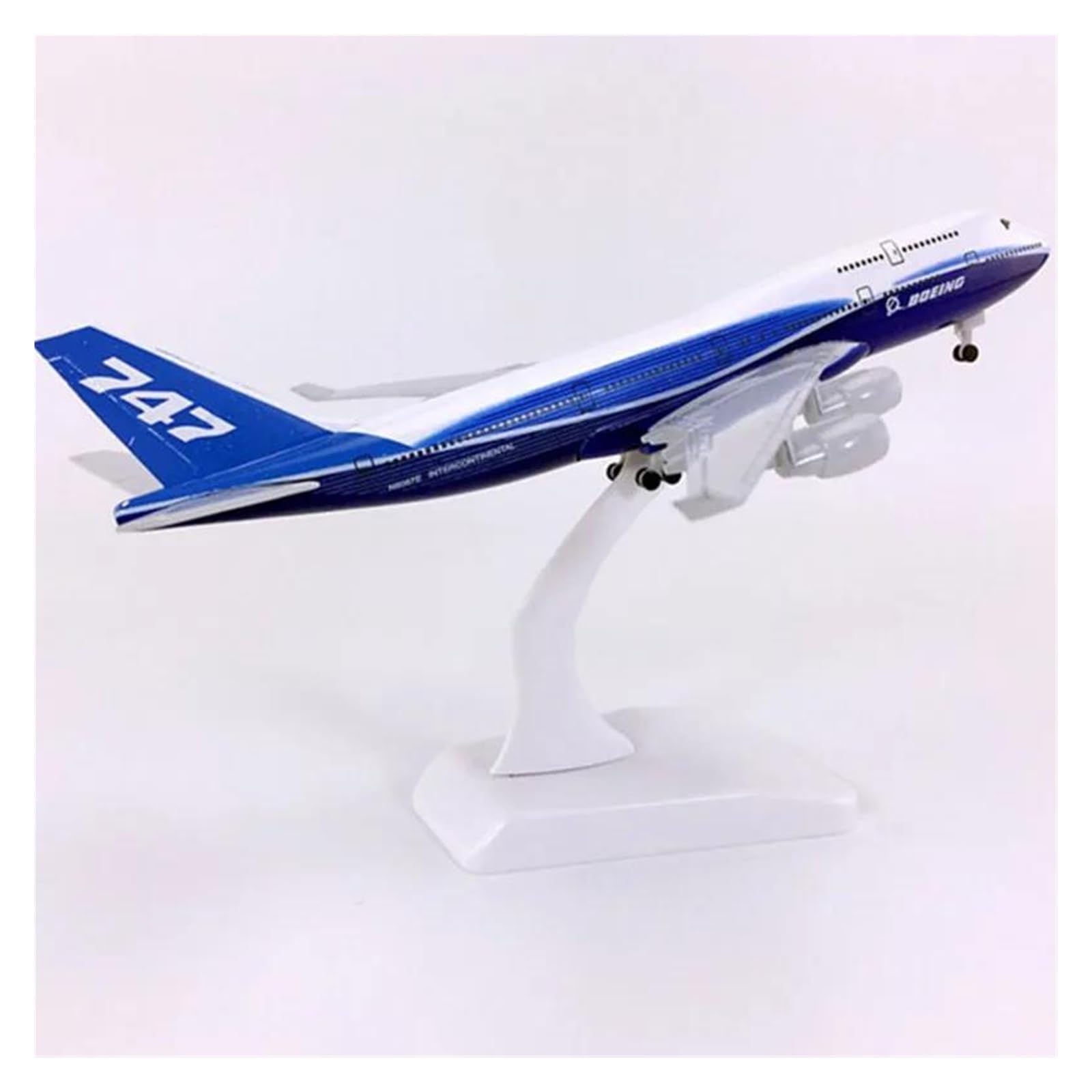 Maquette d'avion 747 en métal 20cm le cadeau idéal pour passionné d'aviation avec socle