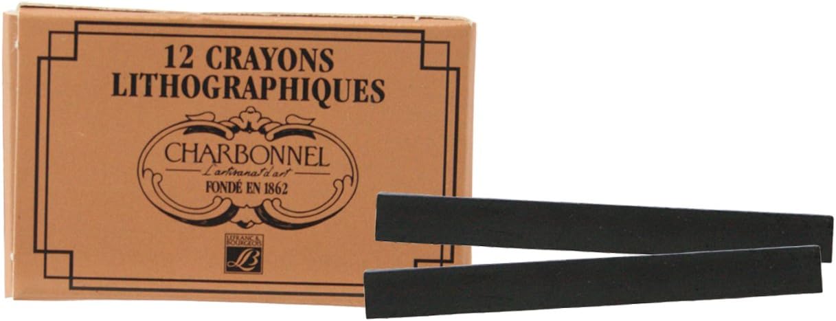 Lefranc BourgeoisCharbonnel 331134 12 Pieces Lithographic Hard Crayon, 4 Size, Multicoloured