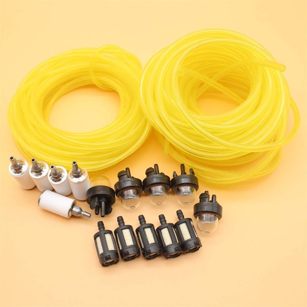 Beixi Tempo 5M (16,4 Piedi) Tygon Benzina Linea Tubo Carburante Filtro Primer Kit Lampadina for Stihl Husqvarna Trimmer Trimmer Jonsered Motosega Blower