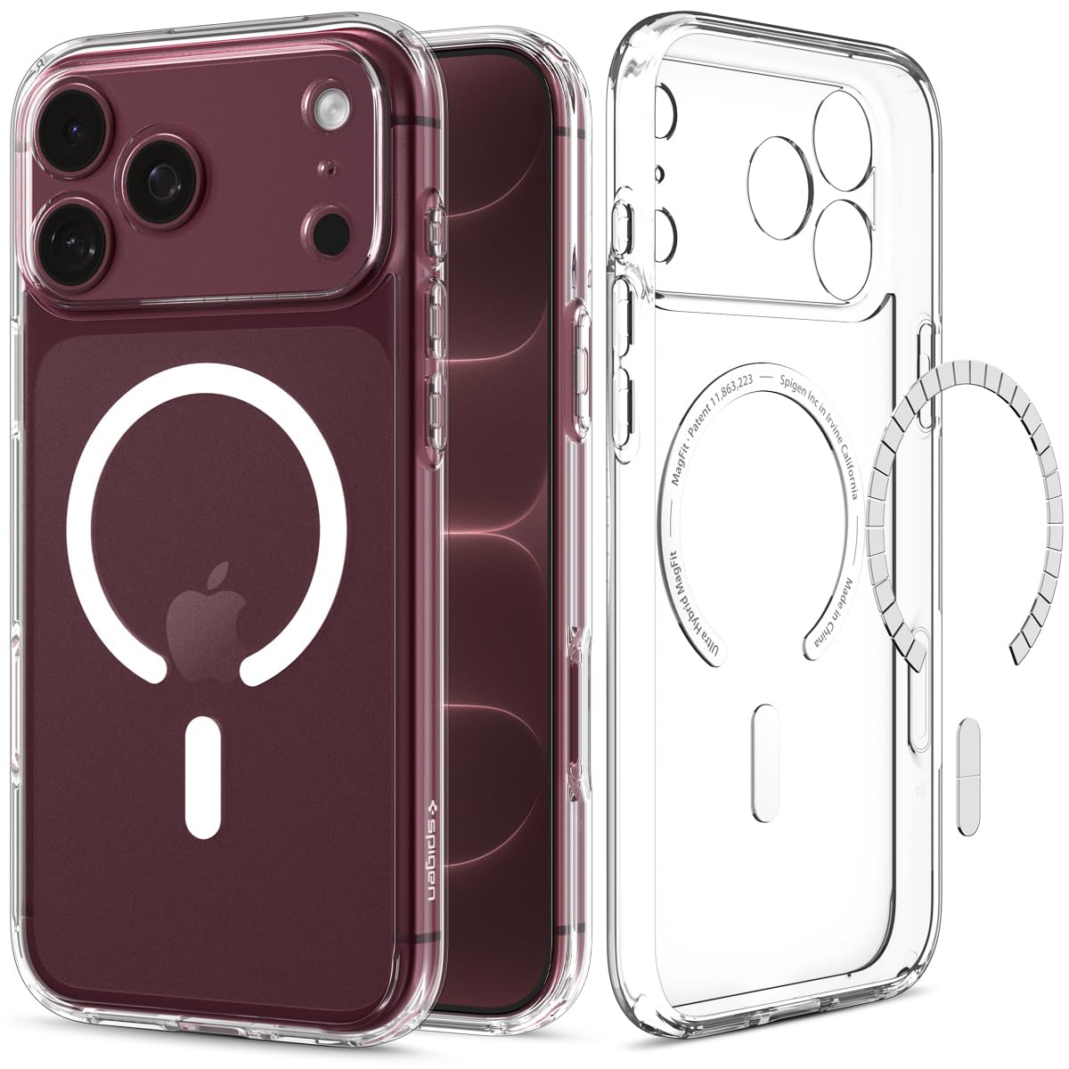 Spigen for iPhone 18 Pro Max Case, for iPhone 17 Pro Max Case, Clear White